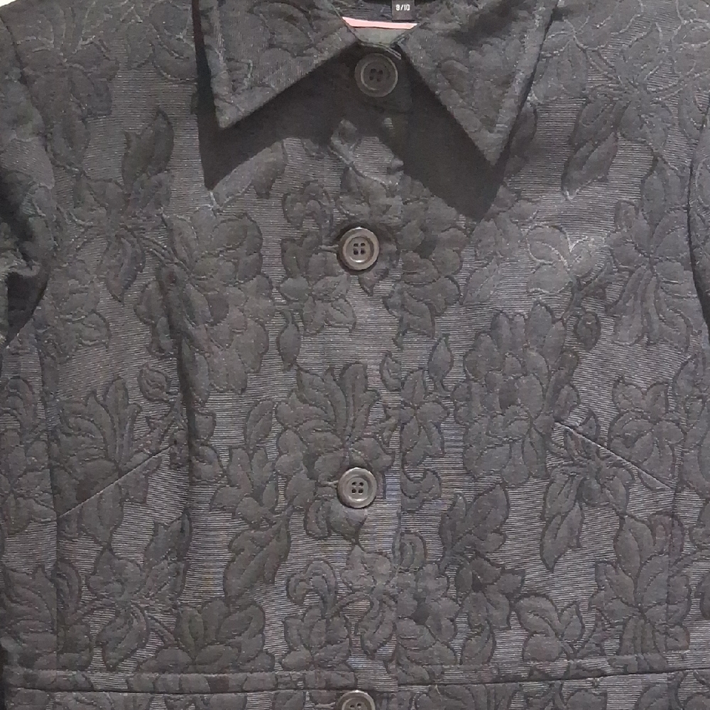 Jacob Black Textured Trench Coat - Picture 2 of 8